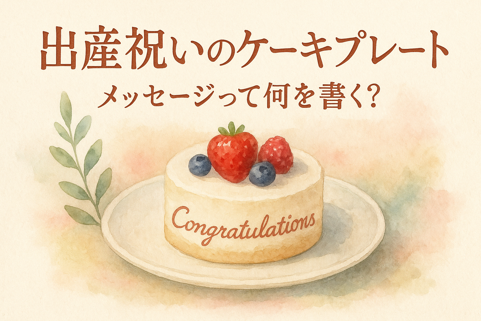 出産祝いのケーキプレート メッセージって何を書く？