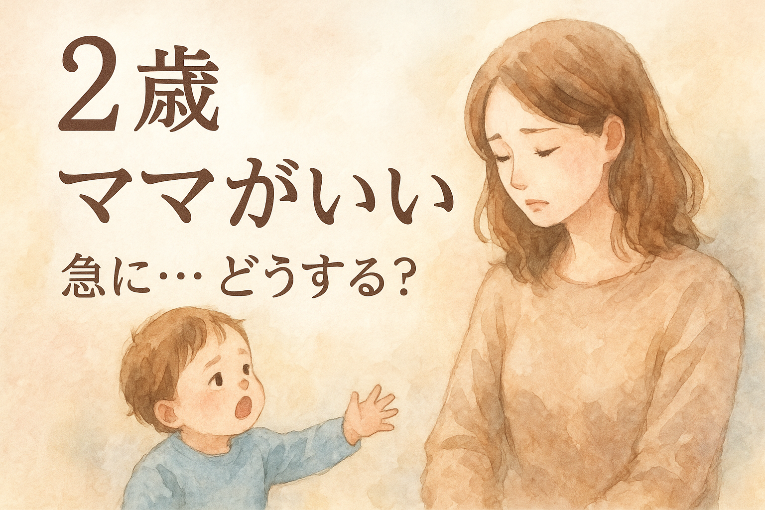 2歳 ママがいい 急に…どうする？
