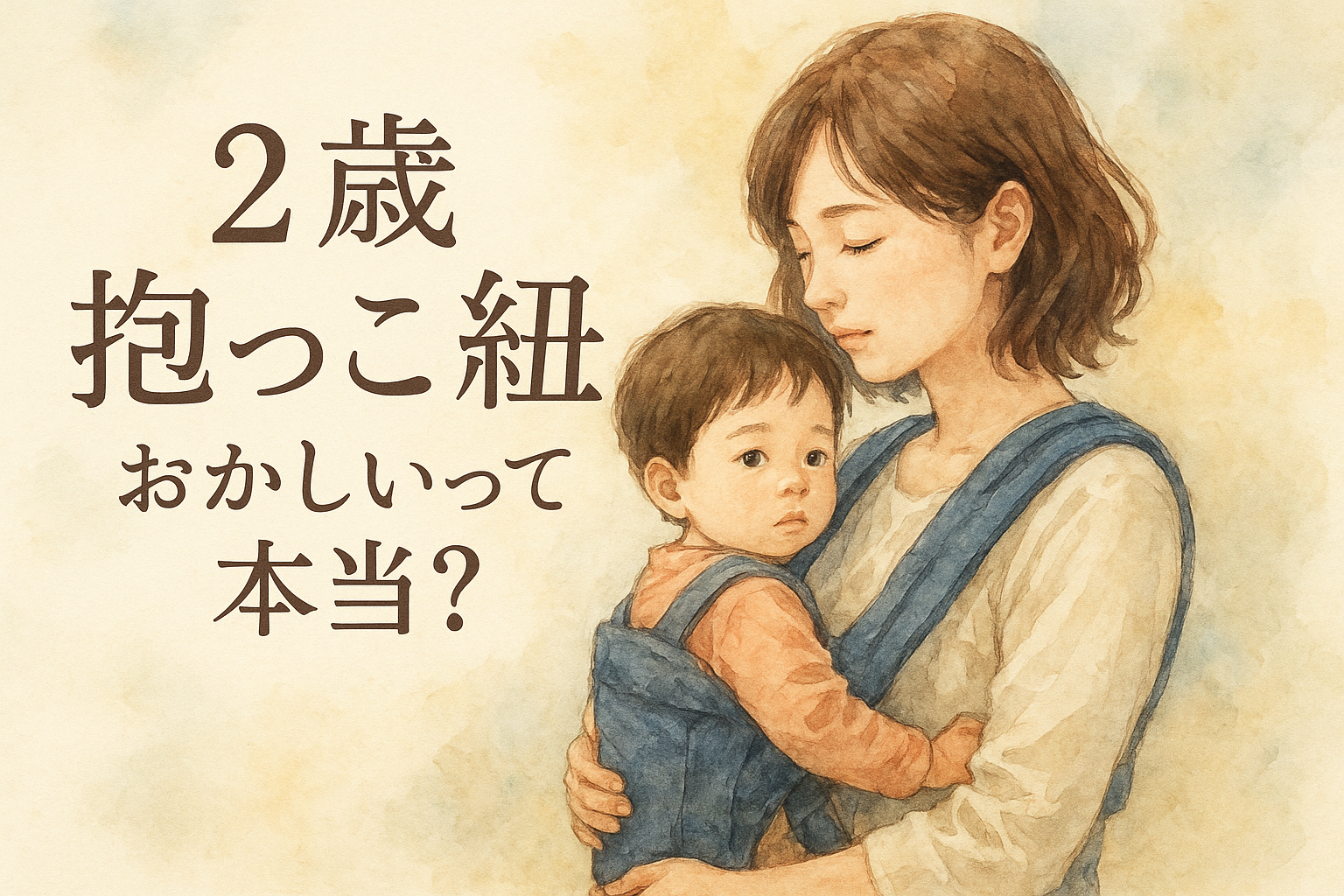 2歳 抱っこ紐 おかしいって本当？